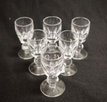 Set six Waterford crystal liqueur glasses