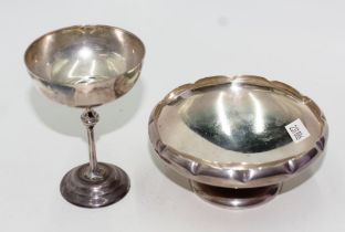 Elizabeth II sterling silver footed bowl etc