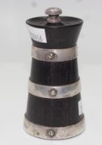 Hukin & Heath ebony & silver plate pepper grinder