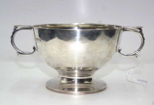 George V sterling silver twin handle cup