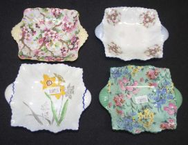 Group four Shelley butter dishes