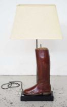 Leather riding boot electric lamp