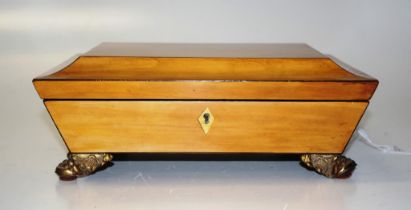 Regency satinwood flat sarcophagus box