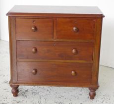 Small Victorian cedar chest of drawers