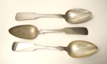 Three Austrian silver tablespoons