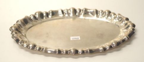 Oval sterling silver serving dish