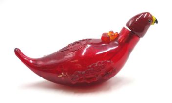 Large Chinese ''parrot'' glass snuff bottle
