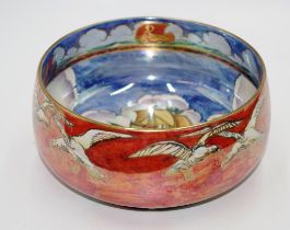 Byzanta ware 1930's lustre ware galleon bowl