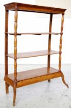 Antique fruitwood shelving unit