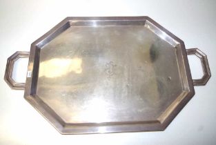 Good Edward VII sterling silver serving tray