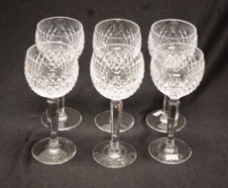 Set six Waterford 'Colleen' wine glasses