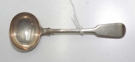 Sterling silver sauce fiddle pattern ladle