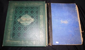 Two antique scrap book albums