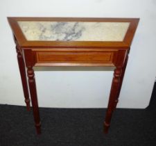 Marble topped hall table with drawer