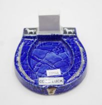 Shelley whisky 'Good Luck' horse shoe ash tray