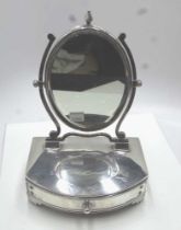 Edward VIII sterling silver vanity mirror