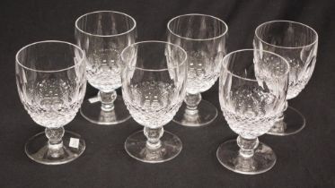 Set six Waterford 'Colleen' wine glasses