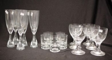 Six Holmegaard "Princess" champagne glasses