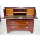 Georgian mahogany secretaire chest of drawers