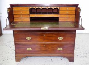 Georgian mahogany secretaire chest of drawers