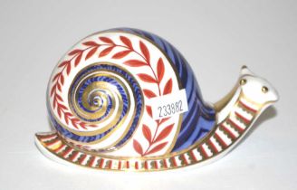 Royal Crown Derby Snail paperweight