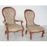 Antique grandfather chair & grandmother chair
