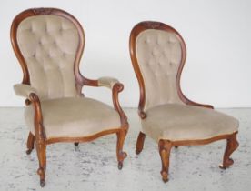Antique grandfather chair & grandmother chair