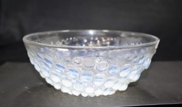 R.Lalique "Volutes" pattern opalescent glass bowl.