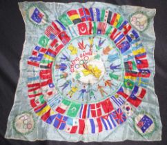 Melbourne Olympic 1956 games silk scarf