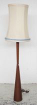 Mid century teak floor lamp