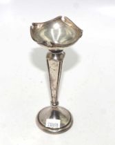 George V sterling silver table vase