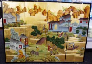 Four Chinese panels