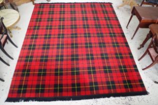 Scottish type red tartan rug