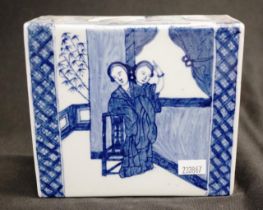 Chinese blue & white ceramic pillow