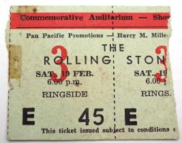 Commerative Auditorium THE ROLLING STONES ticket