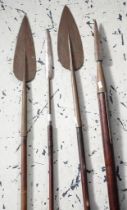 Four vintage spears