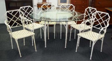 Metal 7 piece table and chairs set
