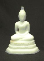 Oriental milk glass seated Buddha figure