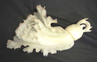 Good Chinese carved white jade cabbage