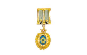 Antique diamond & 9ct gold NSW Masonic medal