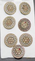 Seven Victorian cut buttons