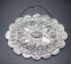 Oriental silver mirror