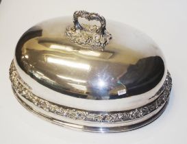 Good silver plate meat dome