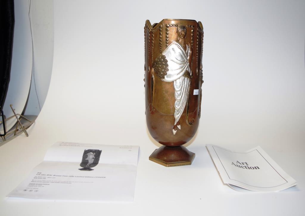 Erte "Con ker" limited edition bronze vase - Image 5 of 6