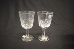 Six Waterford crystal "Lismore"port glasses
