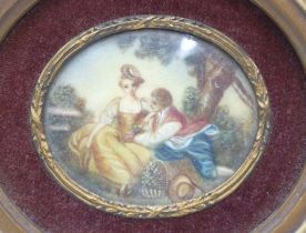 Portrait miniature in an oval frame