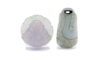Two Chinese carved Jade pendants