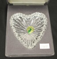 Waterford cut crystal heart shape dish