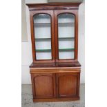 Victorian mahogany elevated bookcase