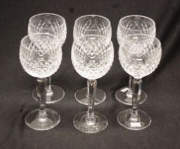 Set six Waterford 'Alana' wine glasses